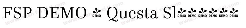 FSP DEMO - Questa Sl字体转换